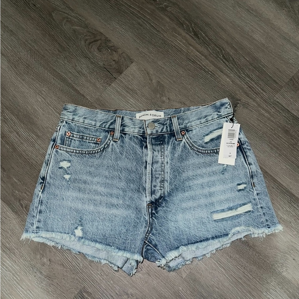 aritzia denim forum shorts
